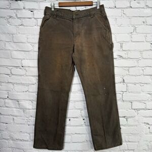 Carhartt Men 32x30 Pants Rugged Flex Duck Dungaree Tarmac Relaxed Fit Distressed
